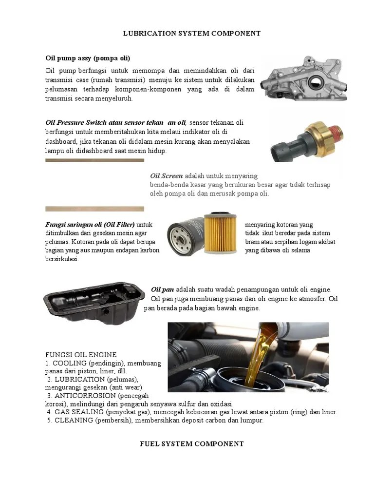 Lubrication System Component PDF
