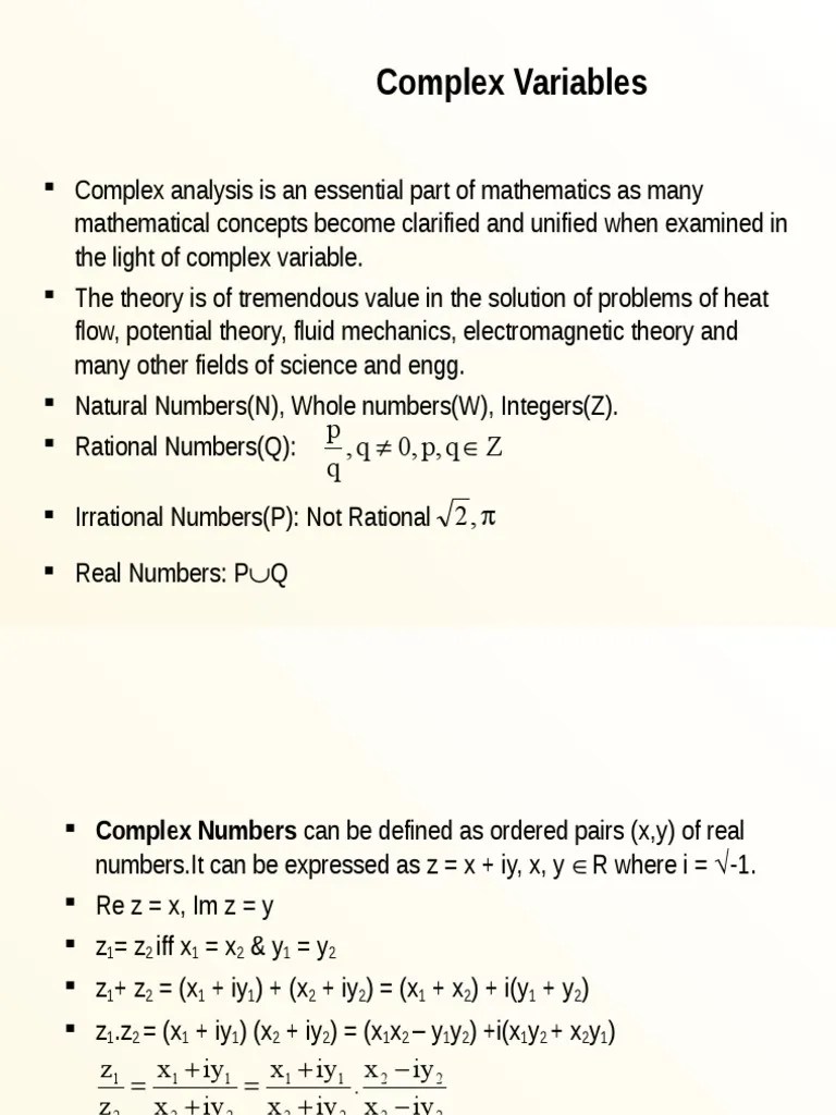 Complex Variables Questions Derivative Complex Analysis