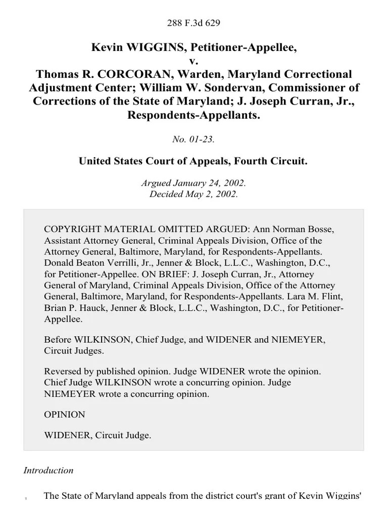 United States Court of Appeals, Fourth Circuit PDF Supreme Court Of The United States