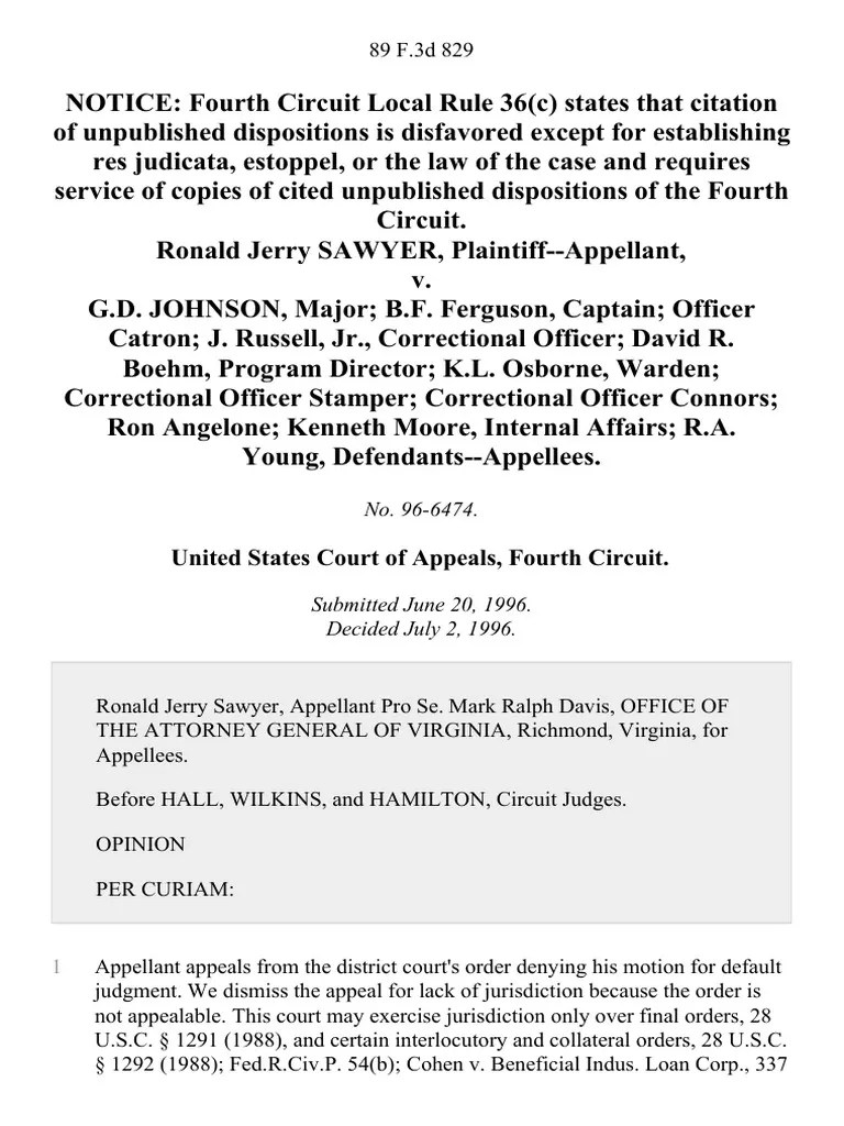 United States Court of Appeals, Fourth Circuit PDF