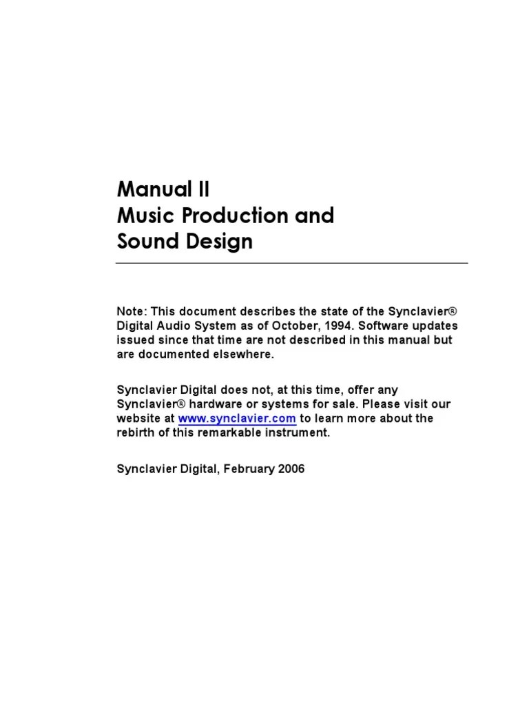 Volume 2 Sound Design PDF
