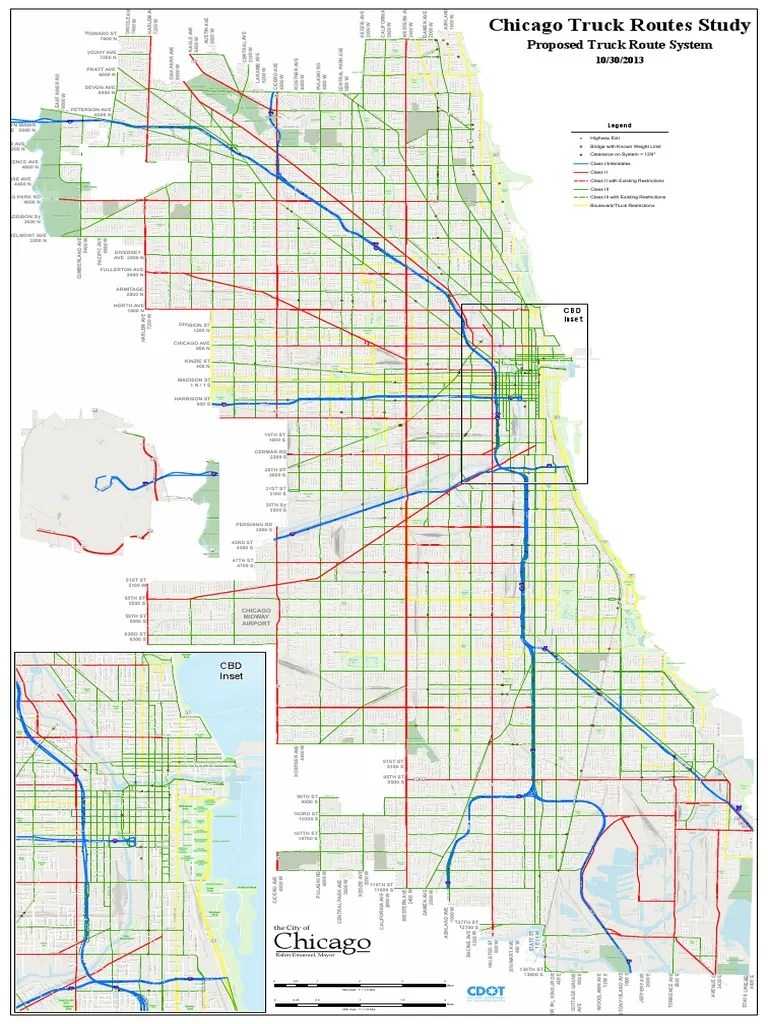 Truck Routes Study Map