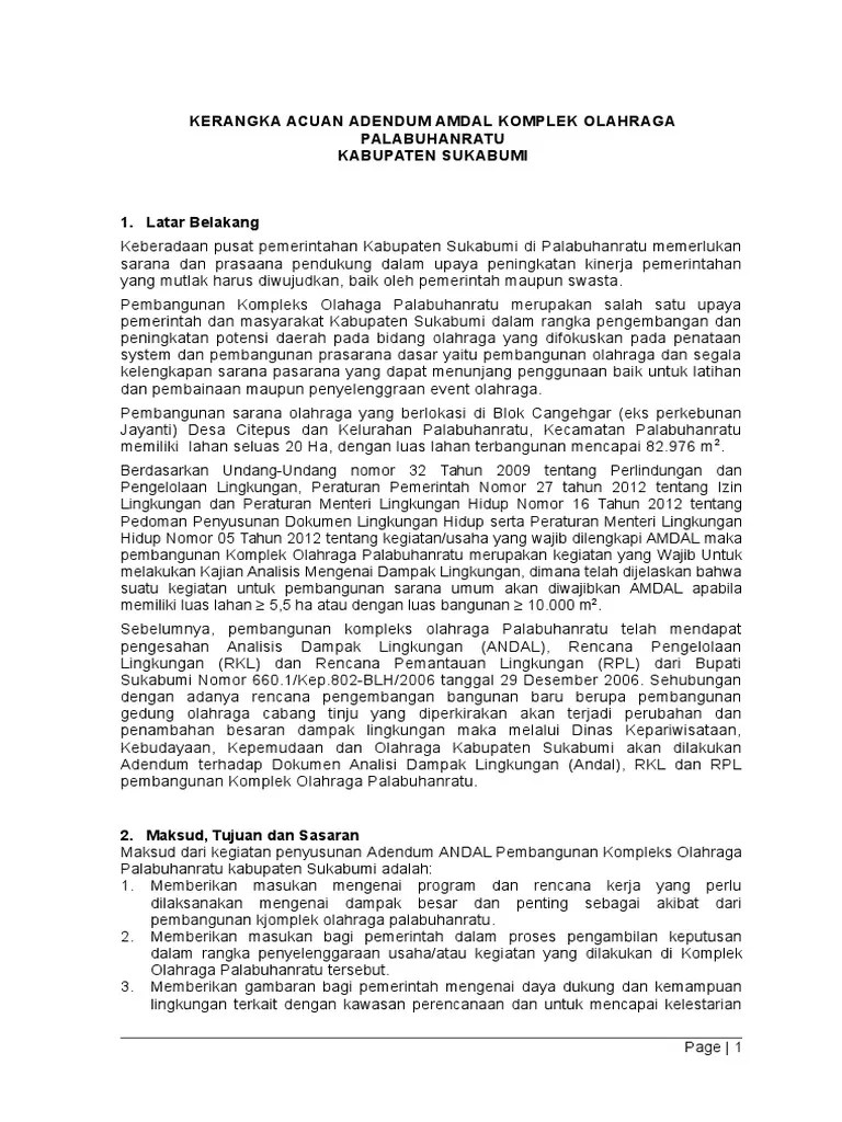 KAK-Adendumi Amdal GOR OK | PDF