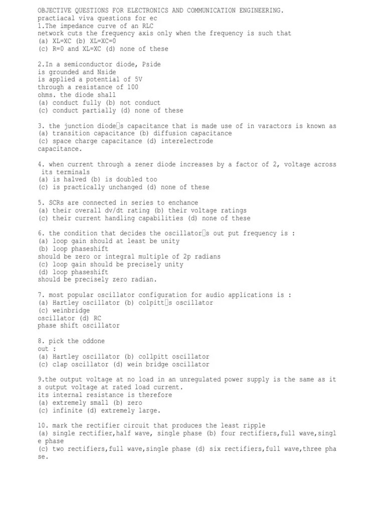 MCQ Ece PDF Antenna (Radio) Waveguide
