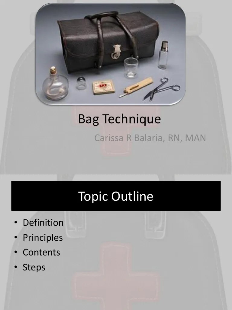 Bag Technique PDF Nursing Caregiver
