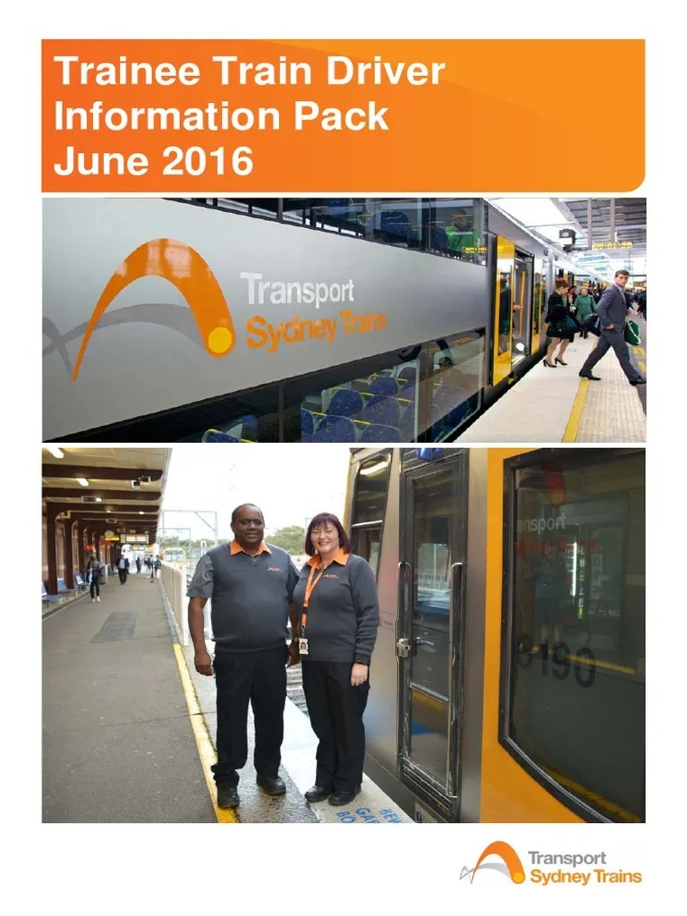 00004ICY Trainee Train Driver Information Pack PDF Physical