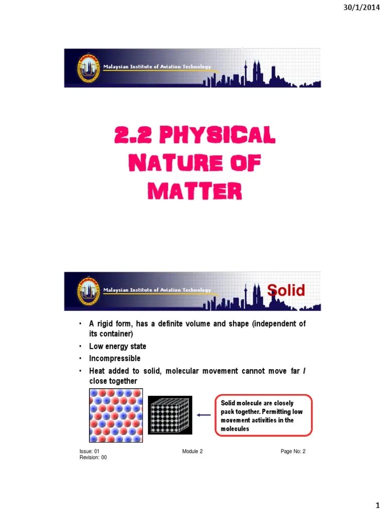 2.2 Physical Nature of Matter | PDF