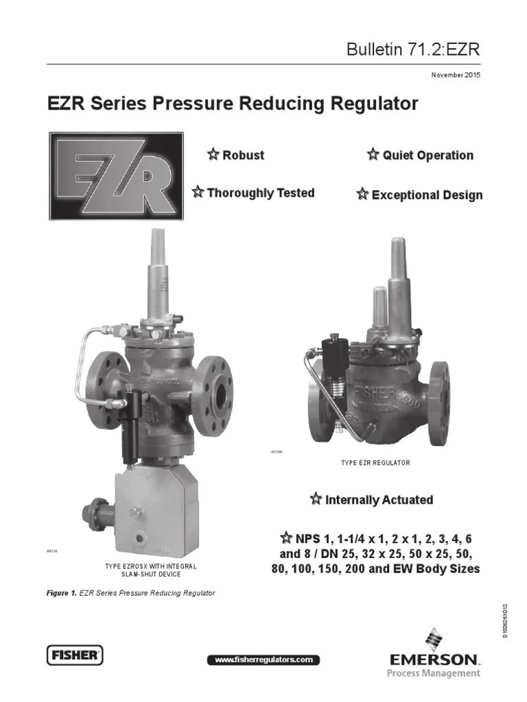 Fisher EZR Pressure Regulator PDF Valve Pipe (Fluid Conveyance)