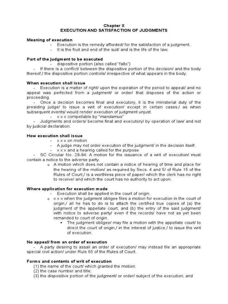 Chapter X_civ Pro Judgment (Law) Garnishment