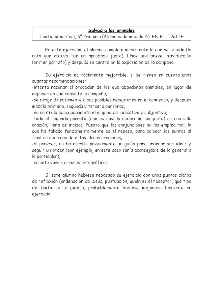 TEXTO EXPOSITIVO 6º Primaria Información Lingüística