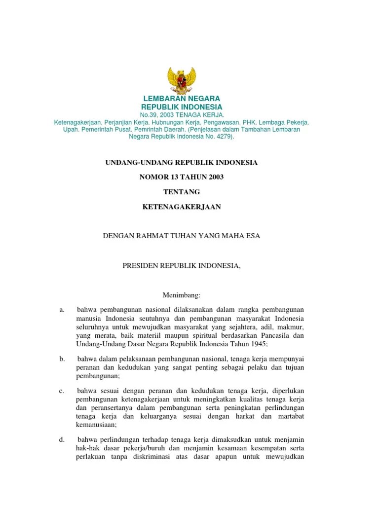 Himpunan Perundangan KETENAGAKERJAAN | PDF
