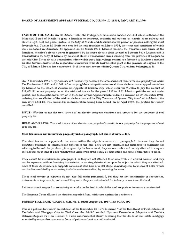 Civil Law Review Property (Case Digests) Lawsuit Adverse Possession