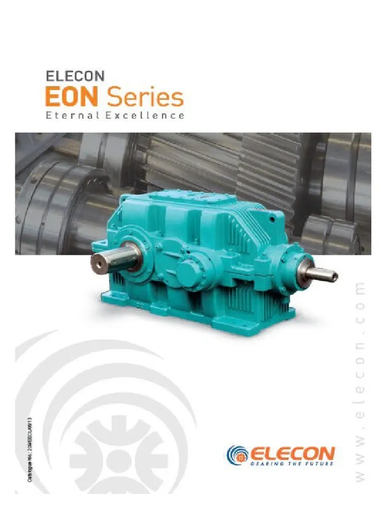 Elecon EON Series Gearbox Catalog Page 1 PDF