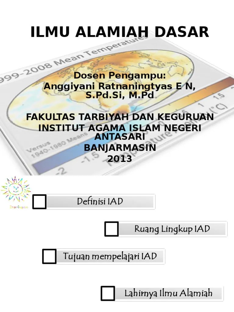 Tujuan Mempelajari Ilmu Alamiah Dasar Bagi Mahasiswa Jurusan Ekonomi
