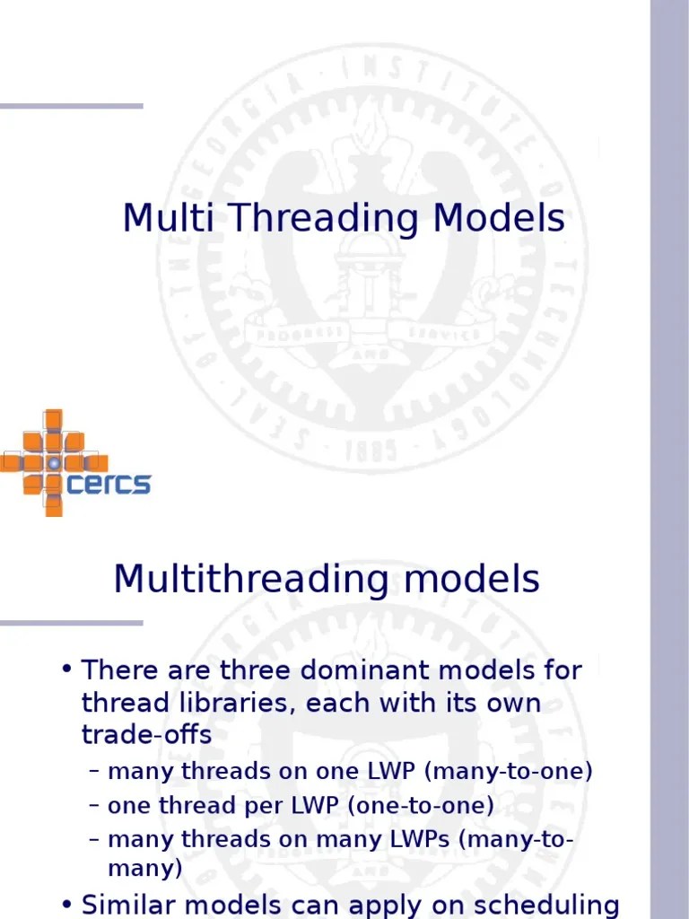Multi Threading Models PDF Thread Areas Of Computer