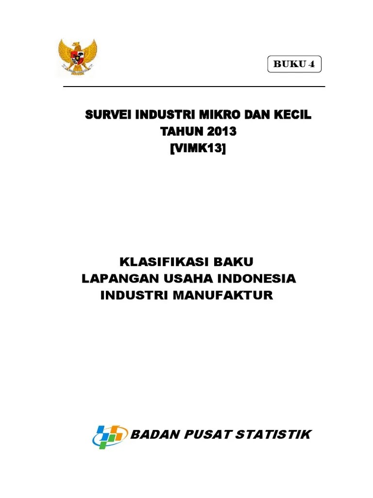 Buku 4 KBLI Industri Manufaktur PDF | PDF