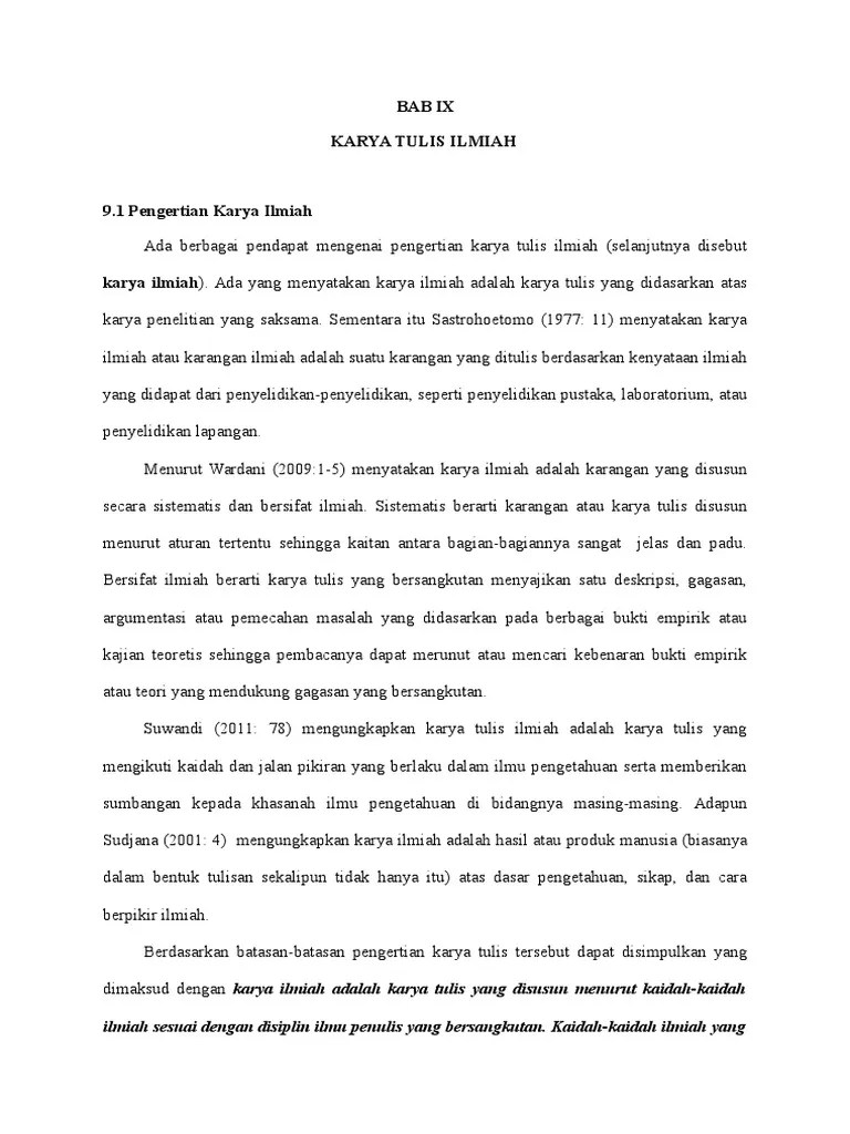 Karya Ilmiah Materi Buku | PDF