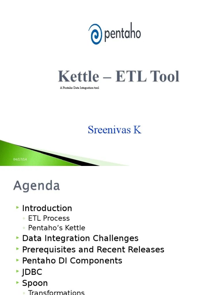 Kettle ETL Tool PDF Data Warehouse System Software