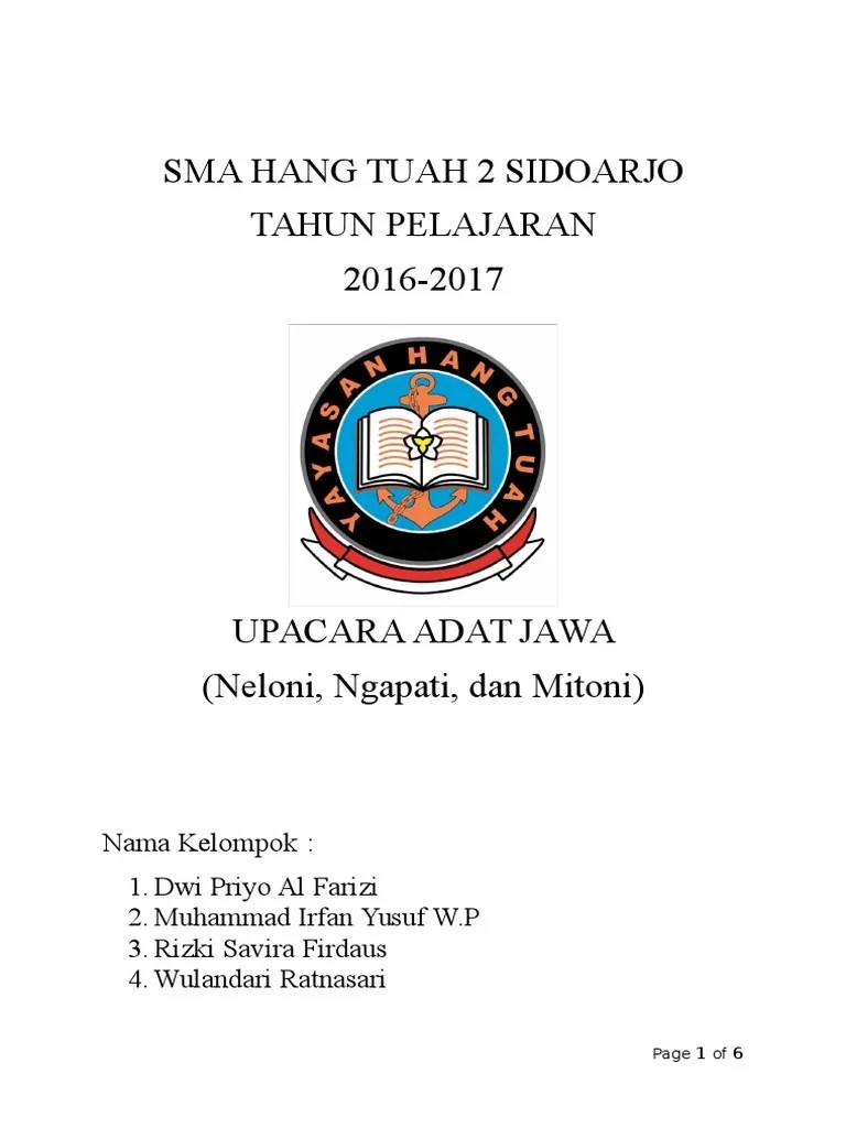 Makalah Upacara Adat Jawa (Neloni, Ngapati, Lan Mitoni) | PDF