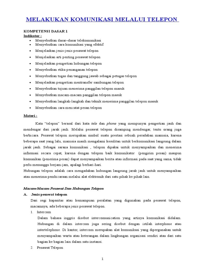 Telephone Handling | PDF