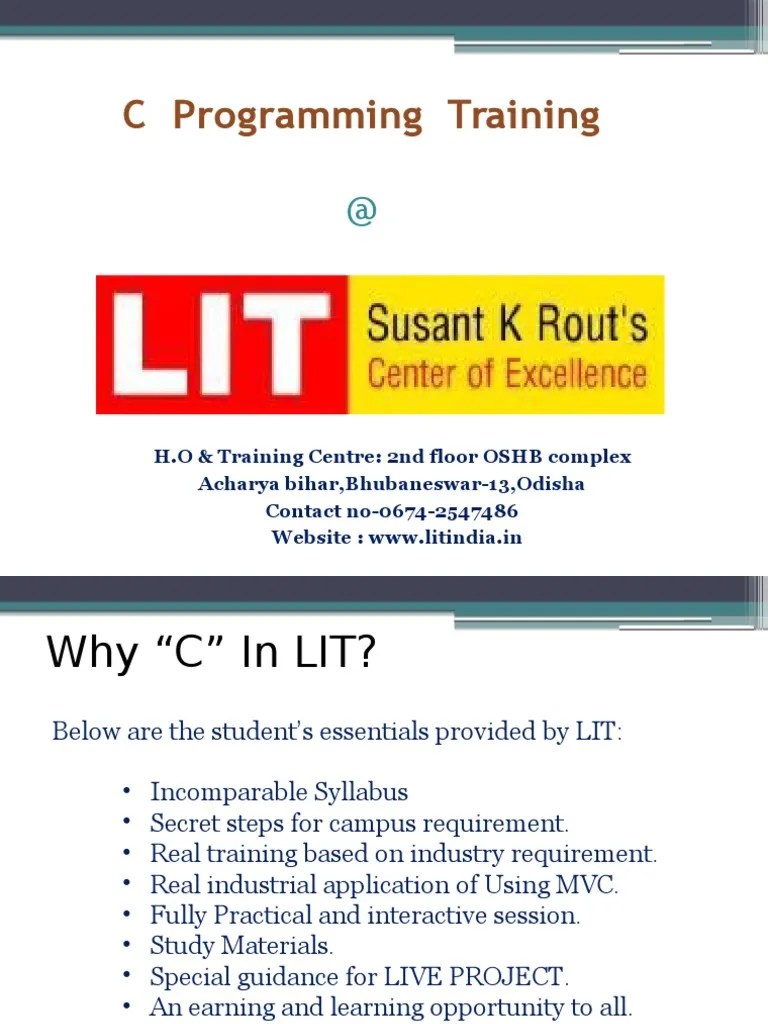 Best C Programming Training PDF