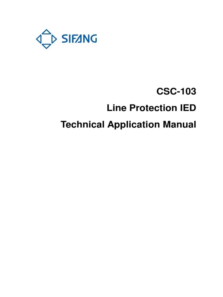 CSC-103 Line Protection IED Technical Application Manual (0SF.451.083E
