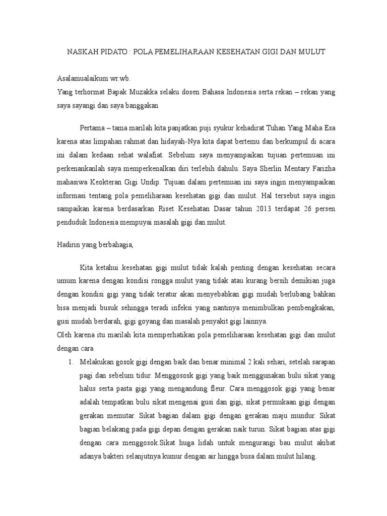 Pidato Bahasa Indonesia Tentang Kesehatan – Sekali