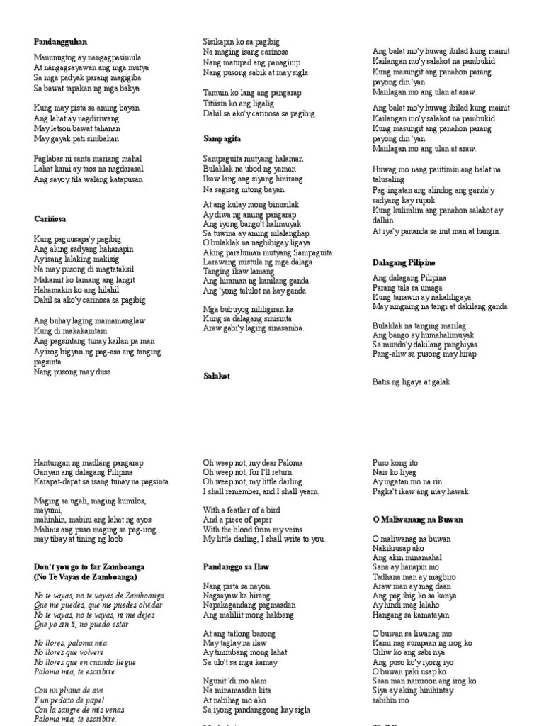 Tagalog Folk Songs PDF