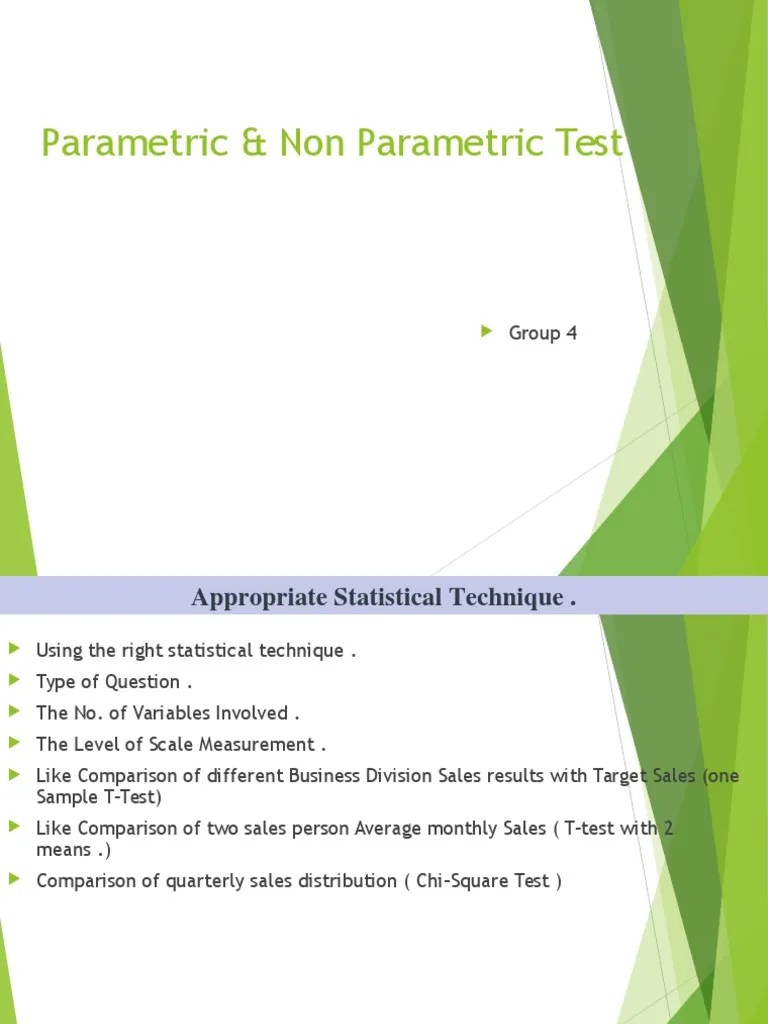 parametric test.ppt Level Of Measurement Student's T Test