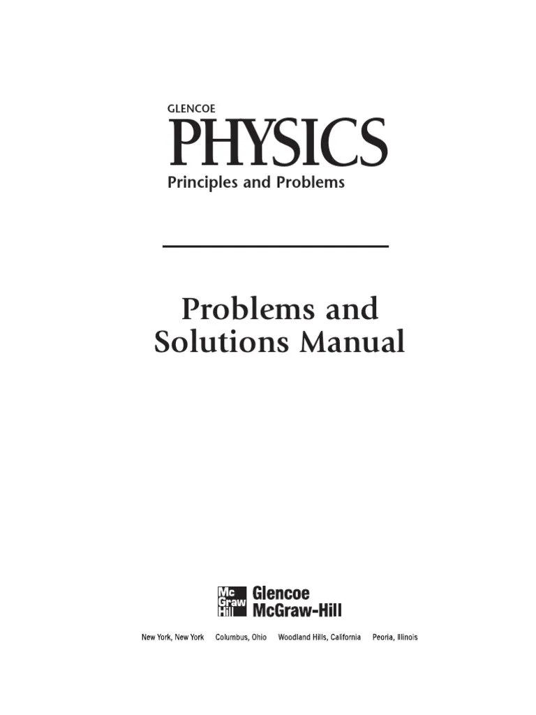 Solution Manual Physics Review Questions Acceleration Mass