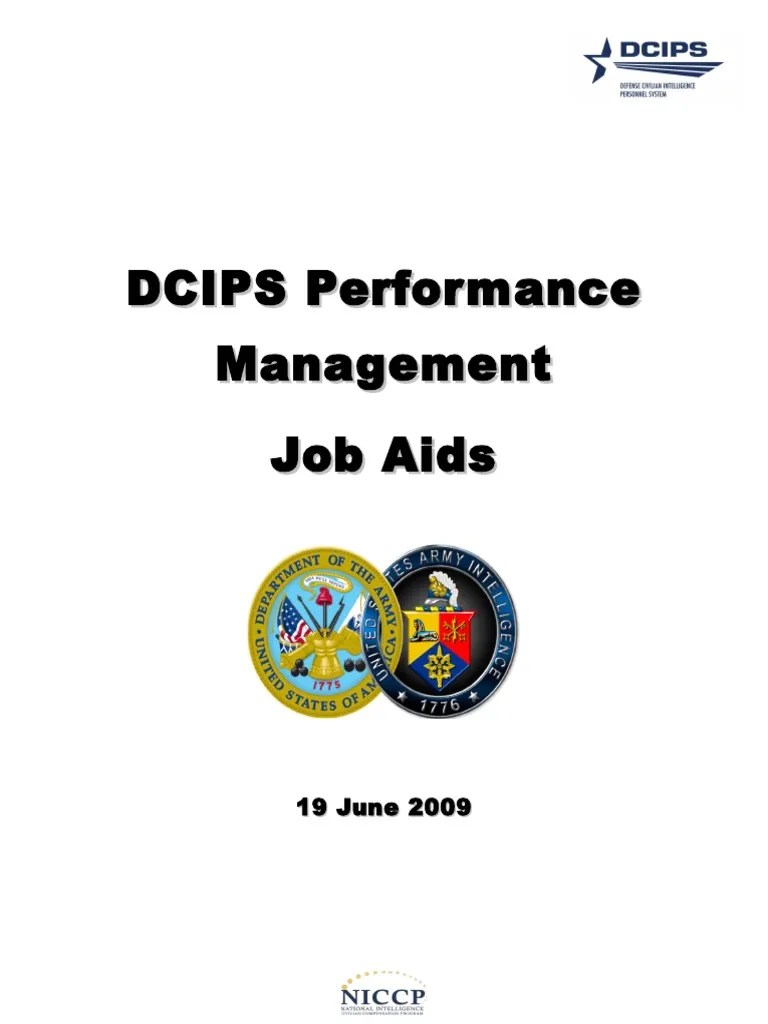 DCIPS Performance Management Job Aids Intelligence Analysis