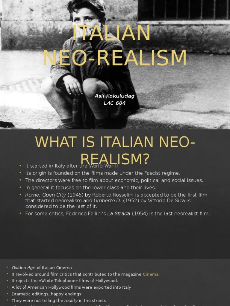 Italian NeoRealism PDF Cinema Leisure