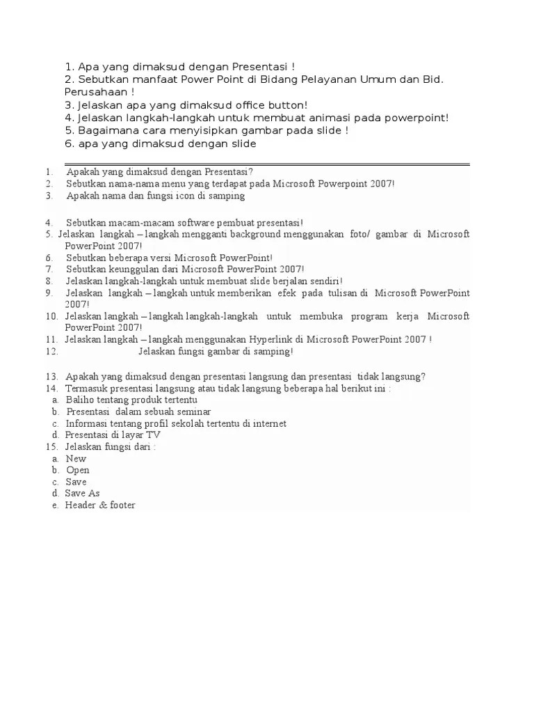Sebutkan Menu Menu Yang Terdapat Pada Office Button - Coba Sebutkan