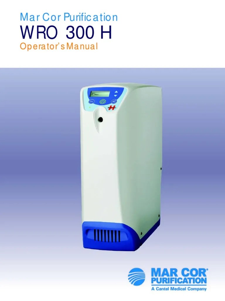 Manual, WRO 300 H Operators3027436 Hemodialysis Membrane