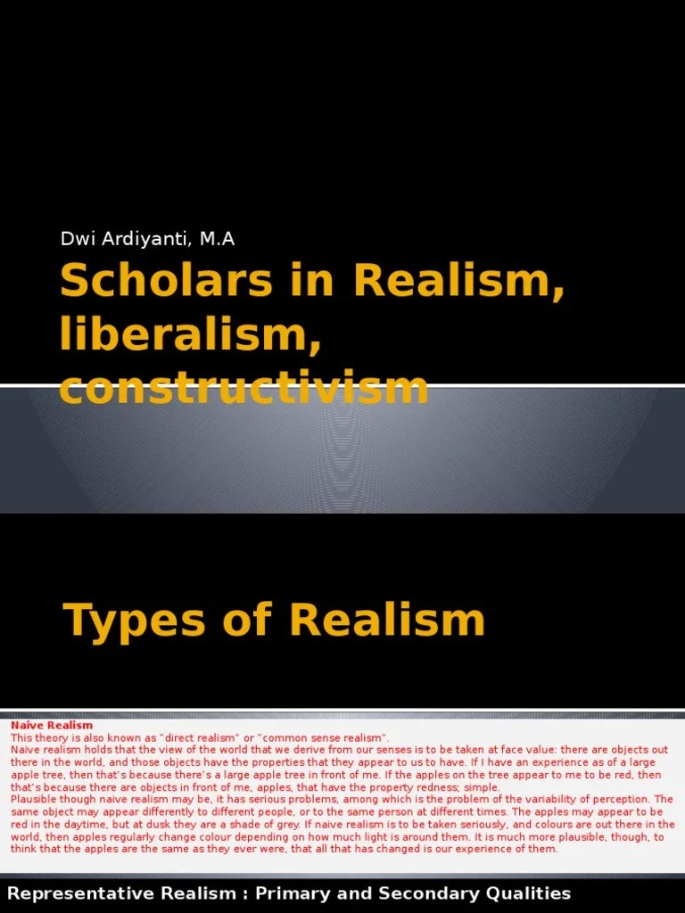 Scholars in Realism, Liberalism, Constructivism International