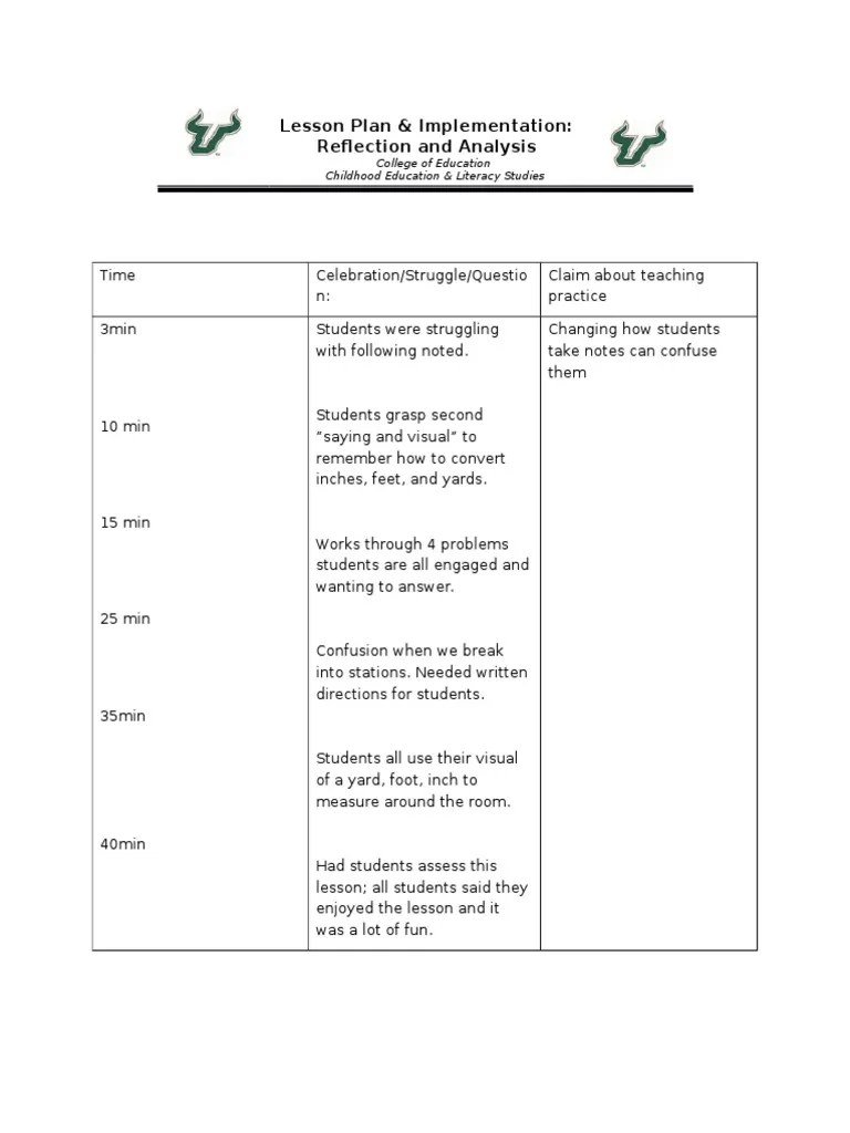 CT Lesson Plan 2 PDF Foot (Unit) Lesson Plan