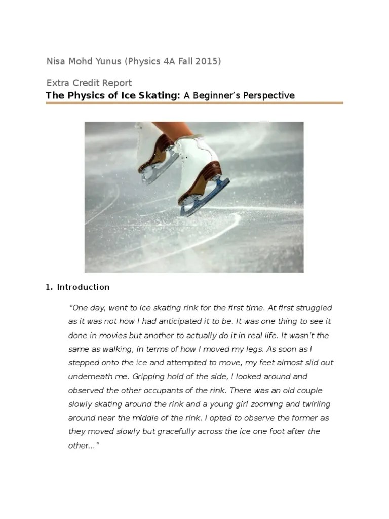 The Physics of Ice Skating Friction Angular Momentum Free 30day