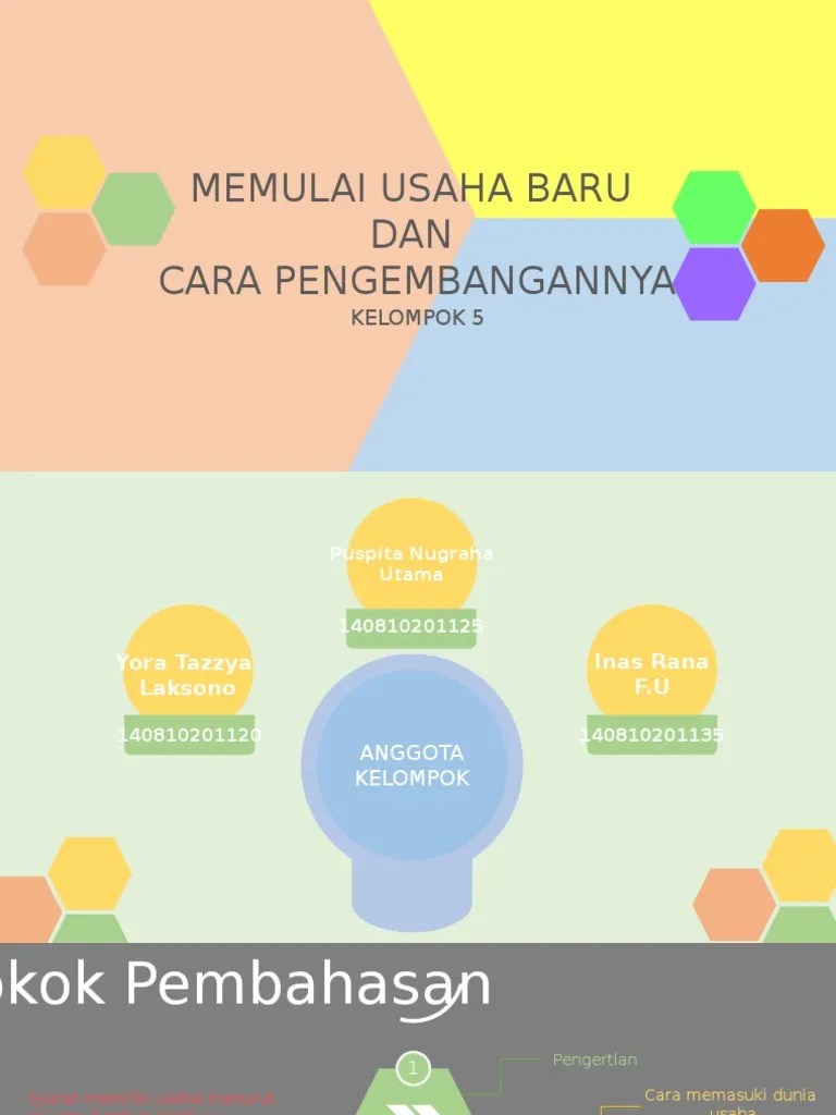 Merintis Usaha Baru Dan Model Pengembangannya Ppt Seputar Usaha