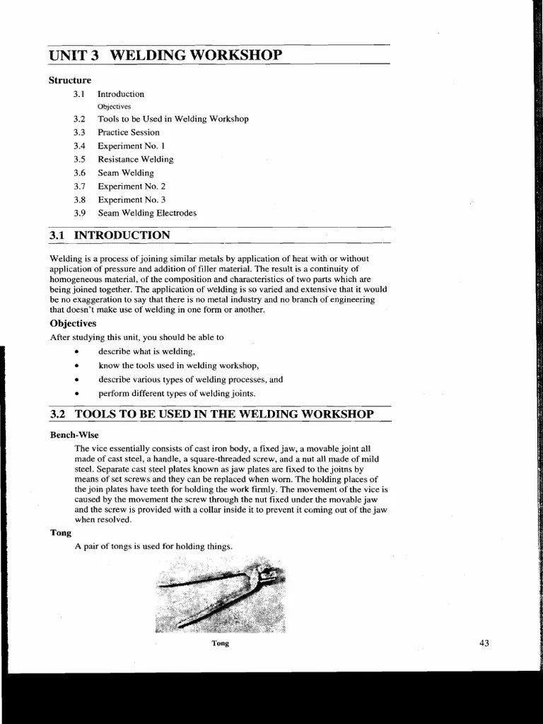 Unit 3 Welding Structure PDF Welding Construction