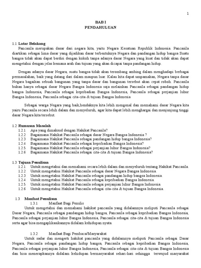 Bab I Pendahuluan | PDF