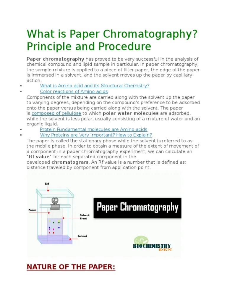 Paper Chromatography Chromatography Chemical Substances Free 30