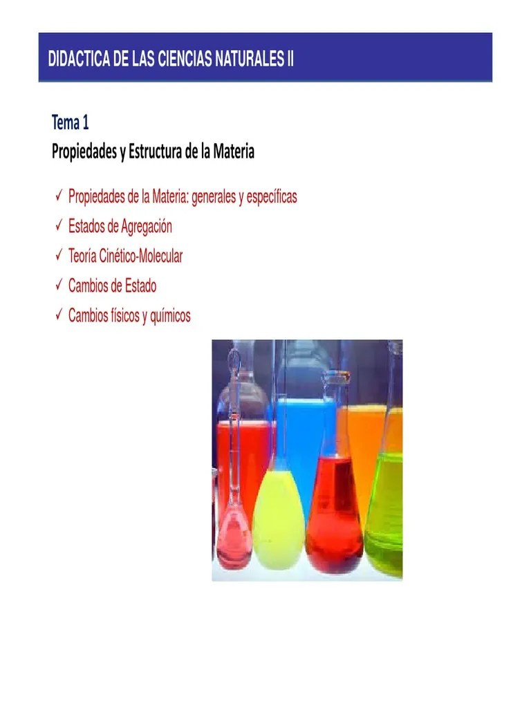 Tema 1. Propiedades de La Materia Mezcla Densidad Prueba gratuita