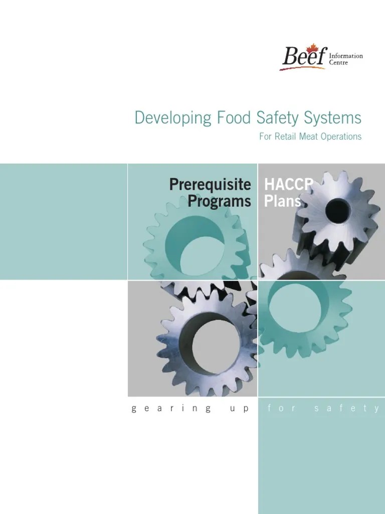 HACCP Prerequisite Programs Food Safety Systems Manual Hazard