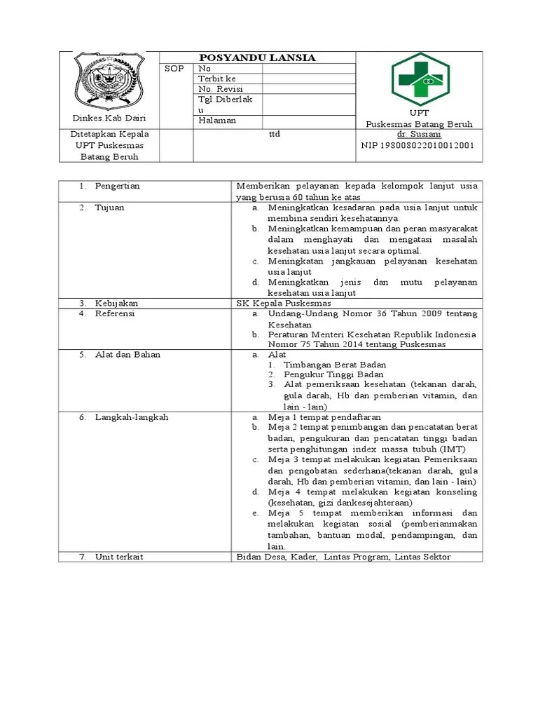 Sop Posyandu Lansia