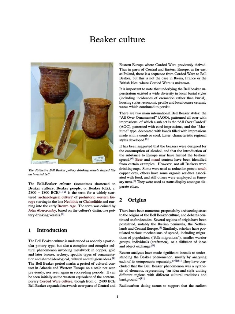 Beaker Culture Archaeology