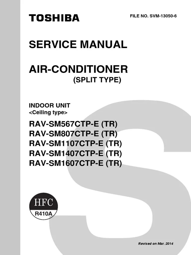Toshiba Air Conditioner Service Manual | PDF | Air Conditioning | Leak