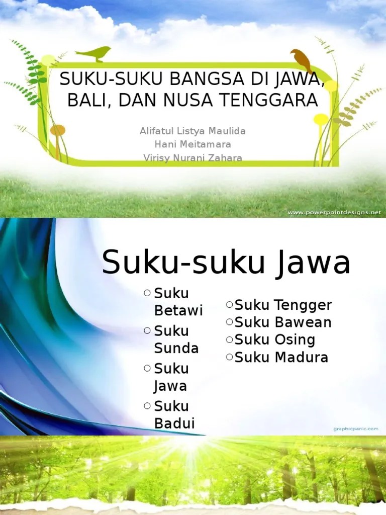 Suku Bangsa Di Jawa, Bali, Dan Nusa Tenggara | PDF