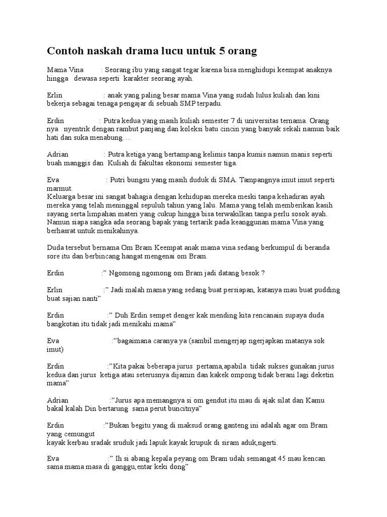 Naskah Drama Komedi 5 Orang Perempuan – Nasi