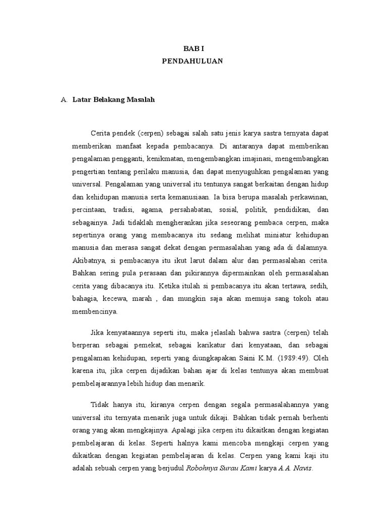 15 Makalah Analisa Cerpen