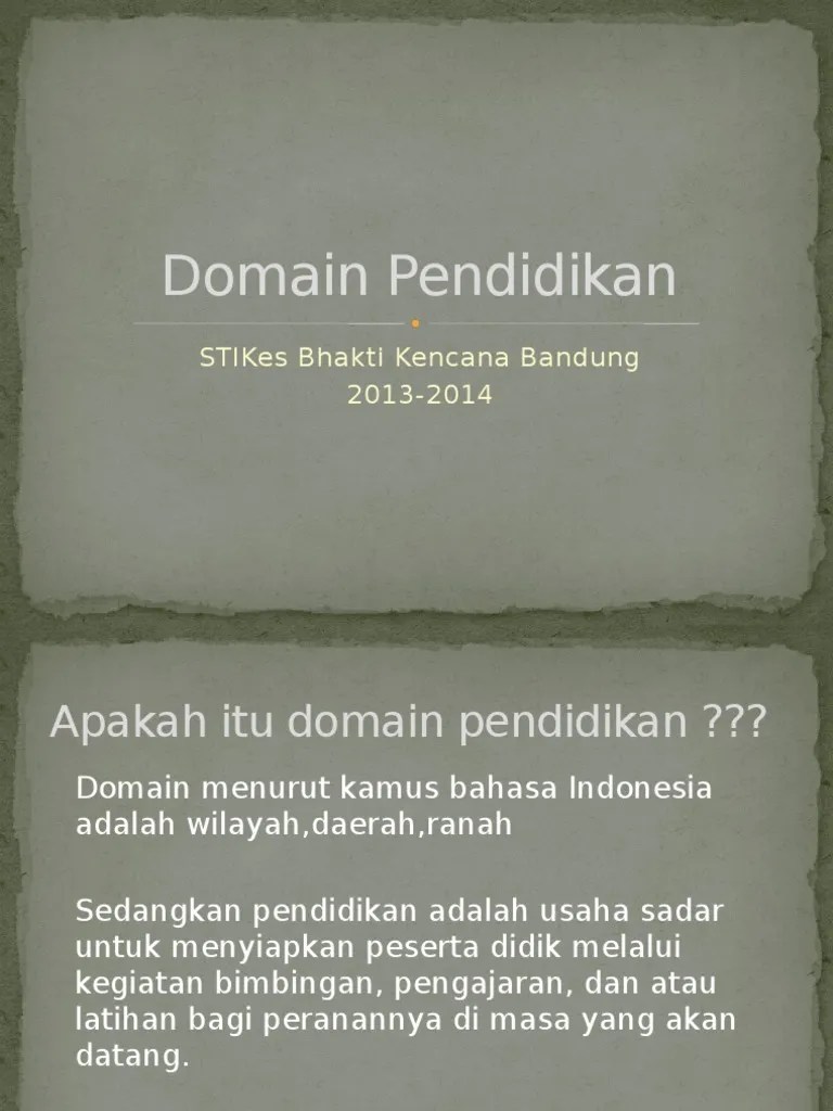 Domain Pendidikan | PDF